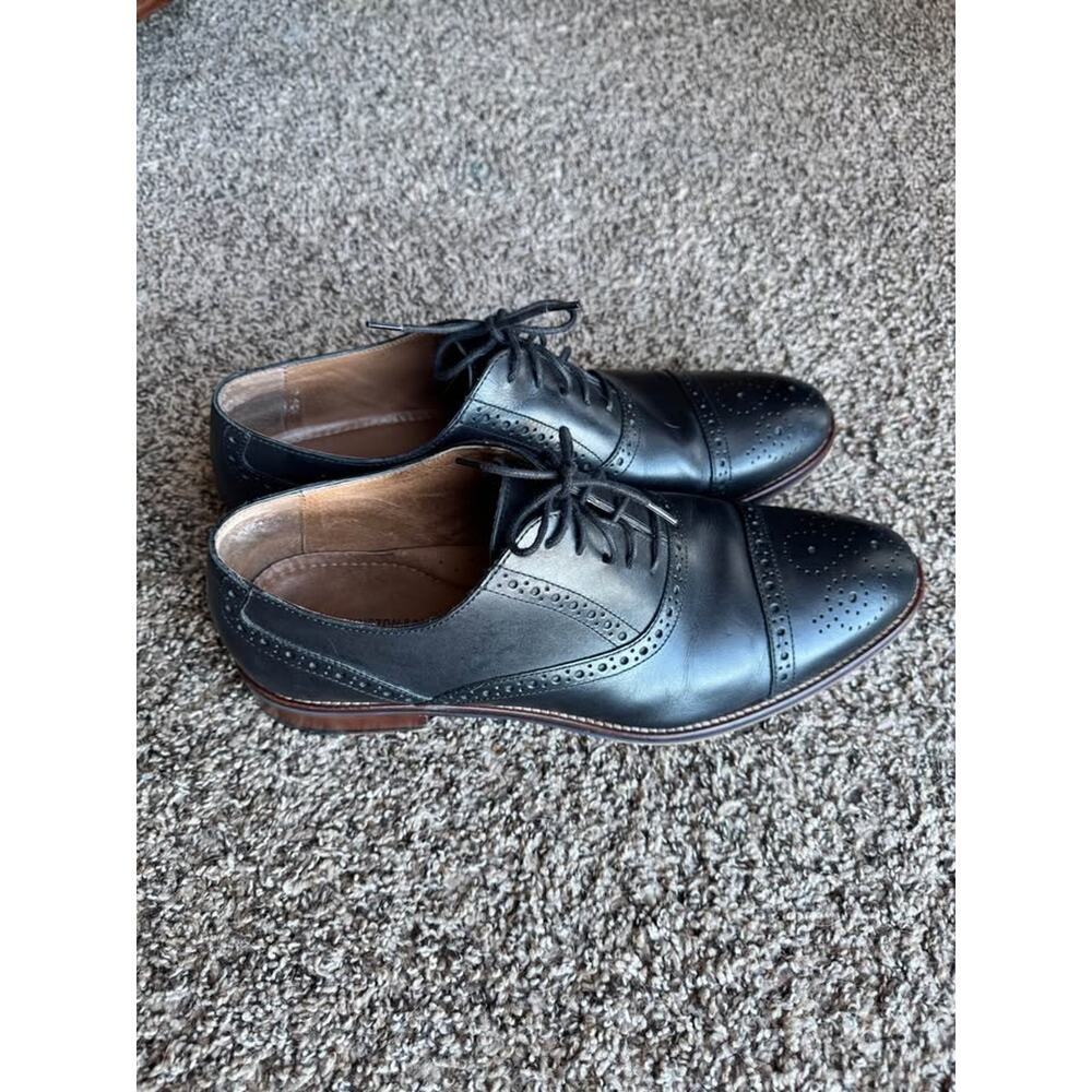 Johnston & Murphy Men’s Black Leather Dress Shoes Size 12 Lace Up Classic